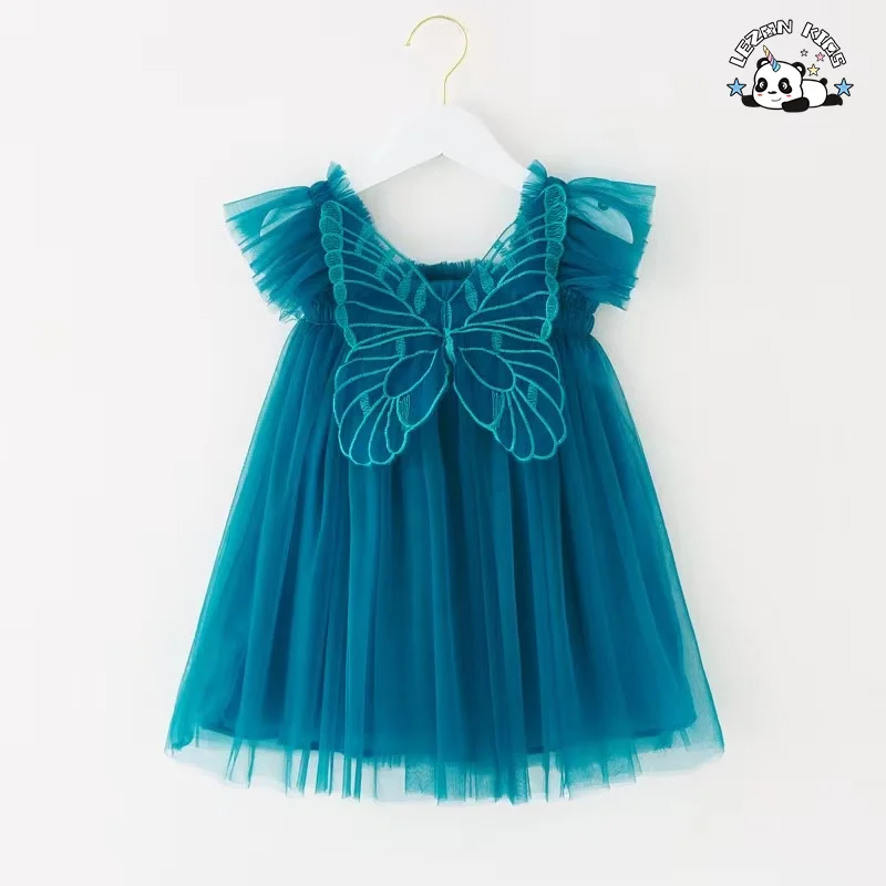 LEZONKIDS - Wholesale New Design sleeveless summer cool latest tulle children tutu dresses for girls kids